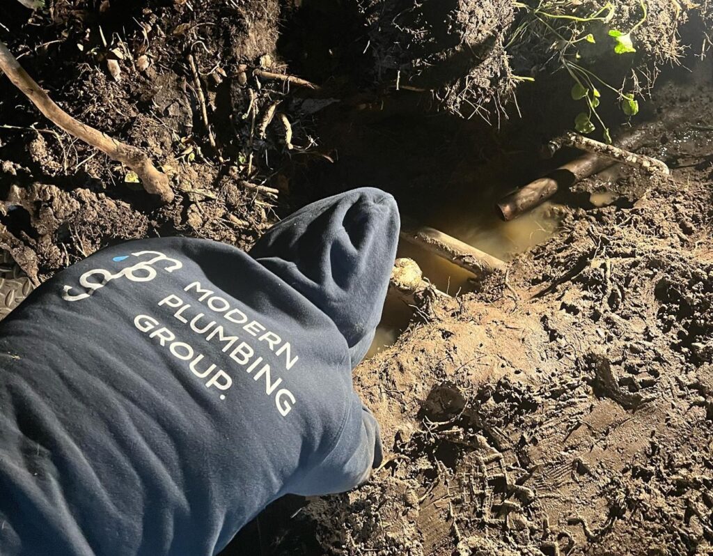Modern Plumbing Group Fixing Tree Root Blockage - Melbourne